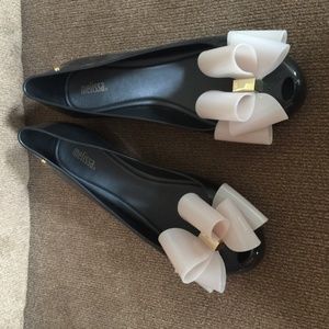 Melissa black flats with bow